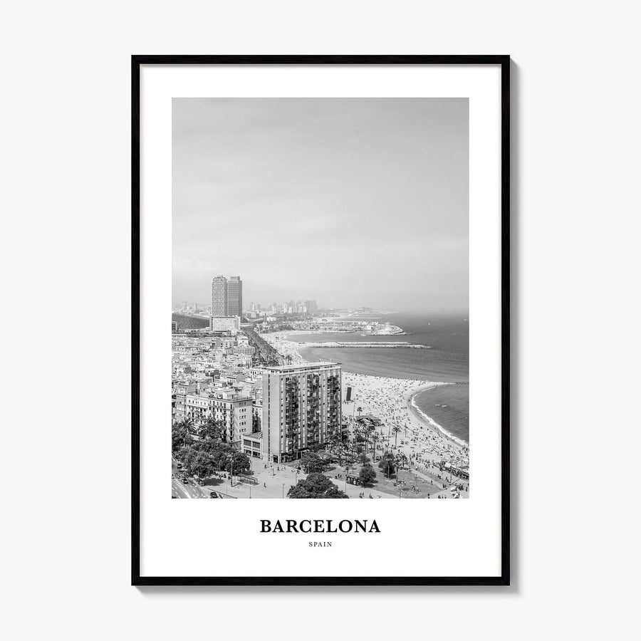 Barcelona Classic No 1 Poster, framed poster mockup