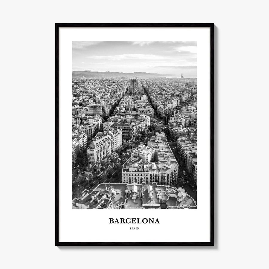 Barcelona Classic No 2 Poster, framed poster mockup