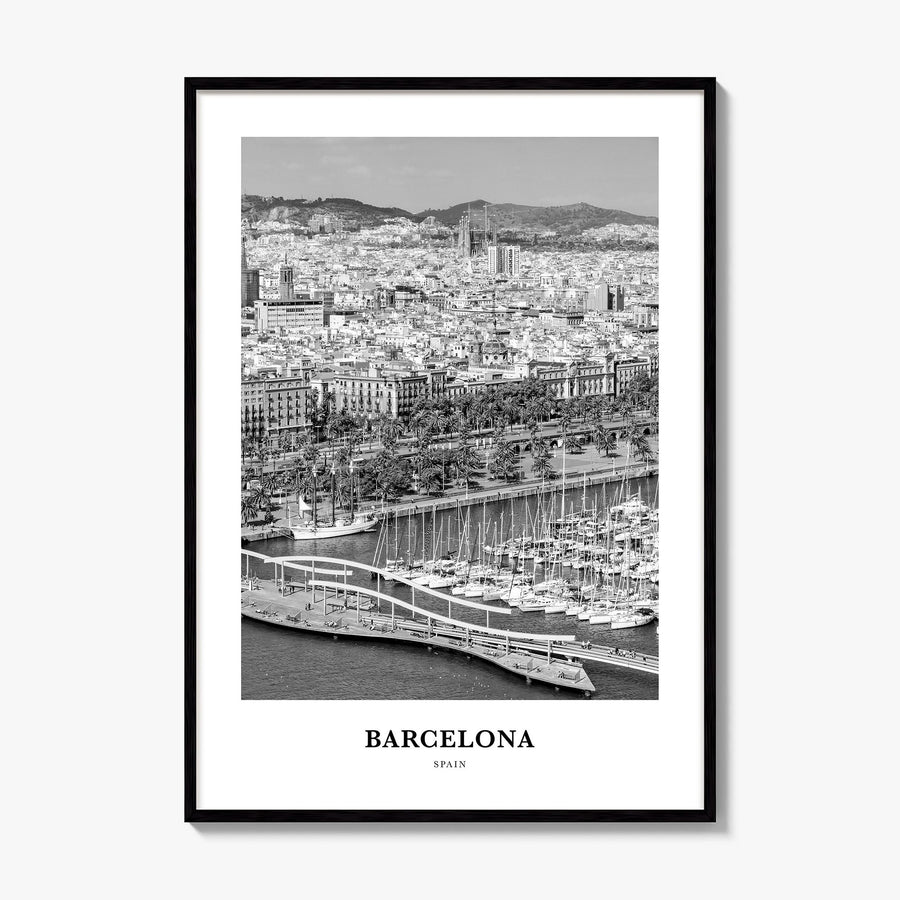 Barcelona Classic No 3 Poster, framed poster mockup