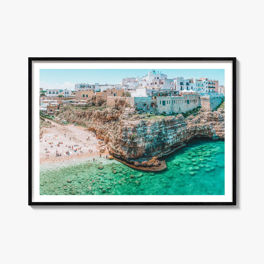 Bari colorful photo poster of Italy – horizontal wall art, unframed print shown in interior mockup