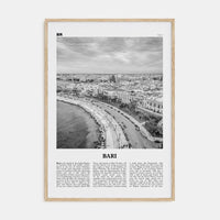 Bari Poster Natural Wood / 8x12 in Nbourhood Travel B&W Poster