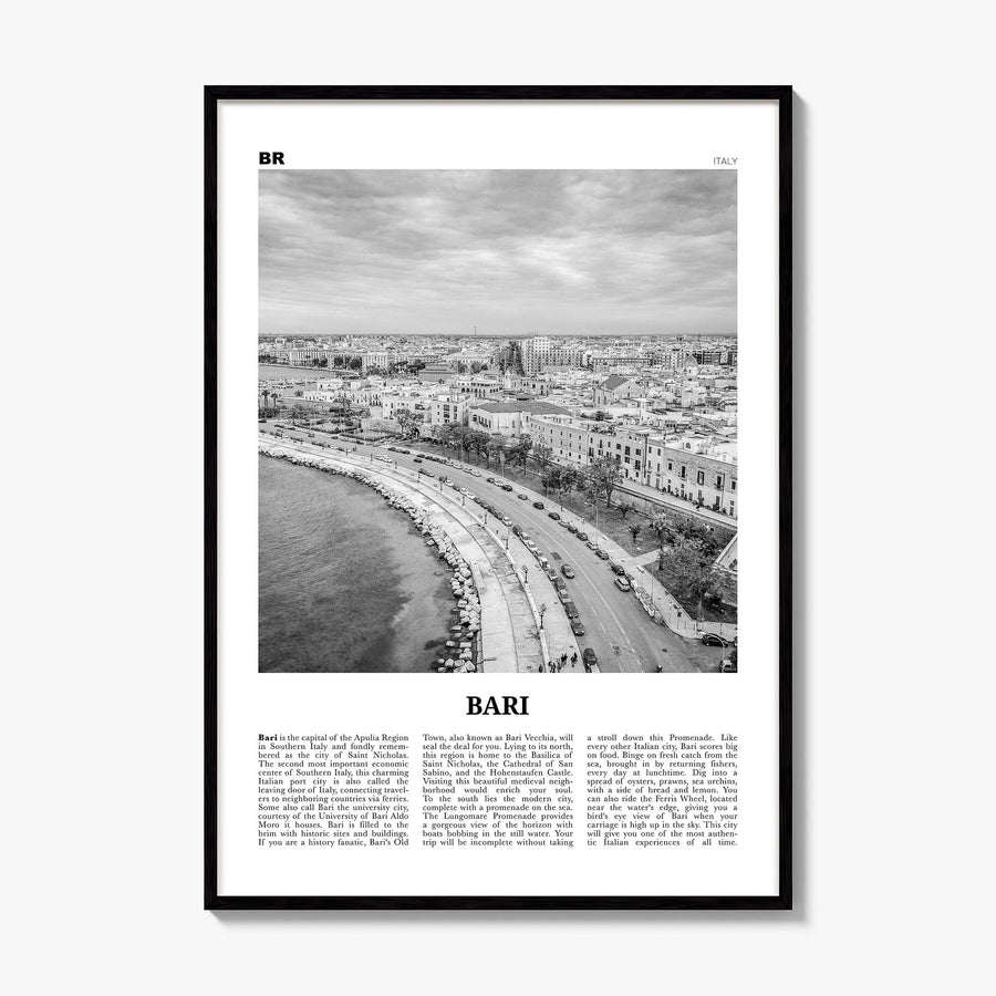 Bari Newspaper Poster, framed poster mockup