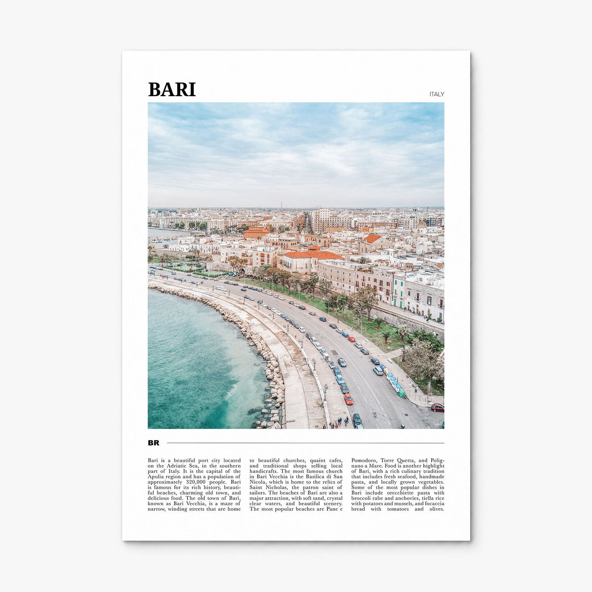 Bari Travel Poster, print only (unframed)