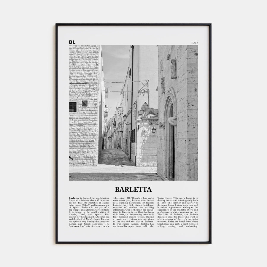 Barletta Poster None / 8x12 in Nbourhood Travel B&W Poster