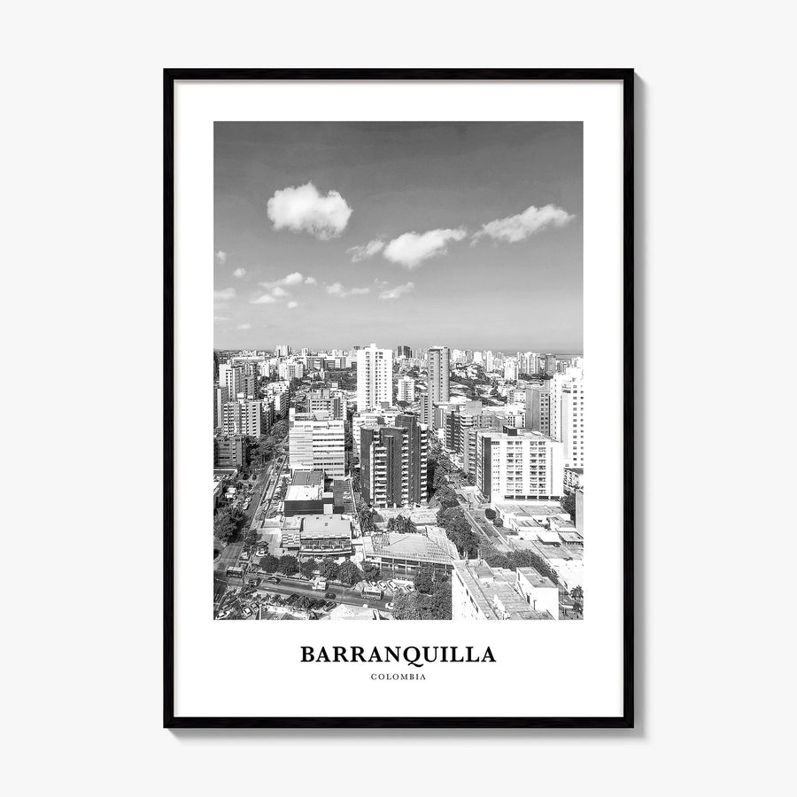Barranquilla Classic Poster, framed poster mockup