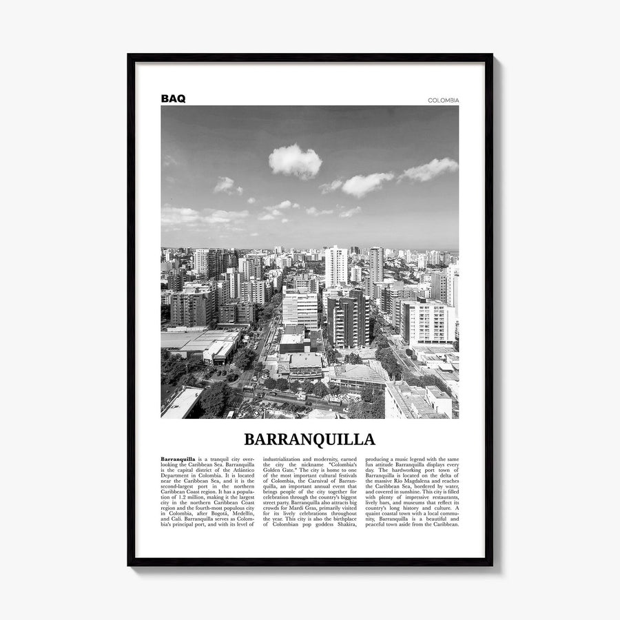 Barranquilla Newspaper Poster, framed poster mockup
