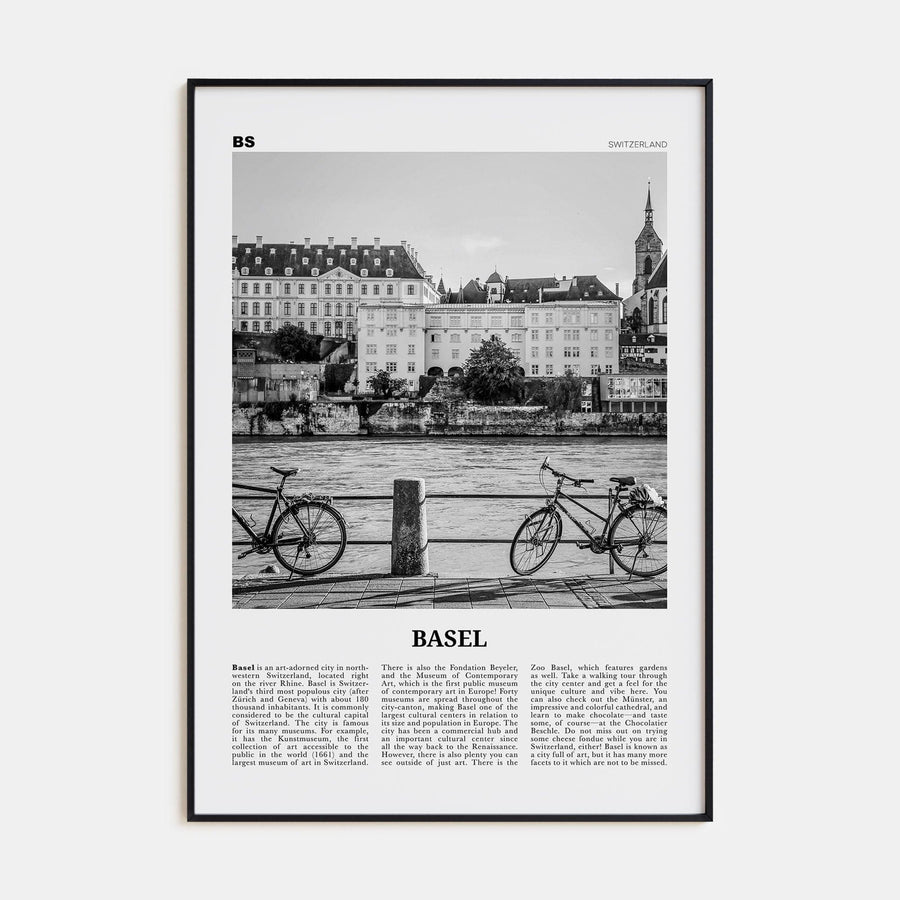 Basel No 1 Poster None / 8x12 in Nbourhood Travel B&W Poster