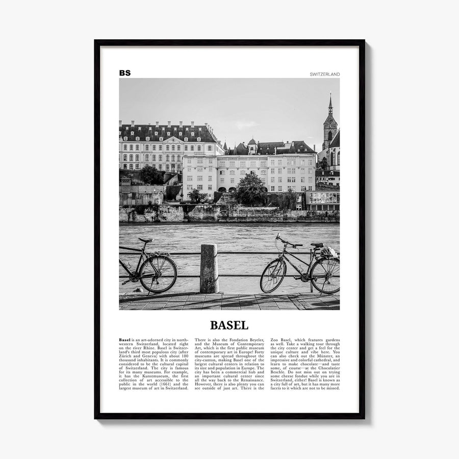 Basel Newspaper No 1 Poster, framed poster mockup