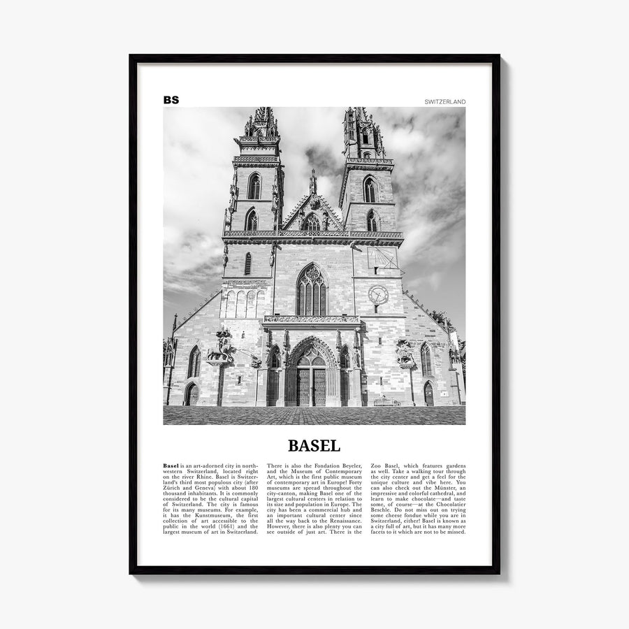 Basel Newspaper No 2 Poster, framed poster mockup