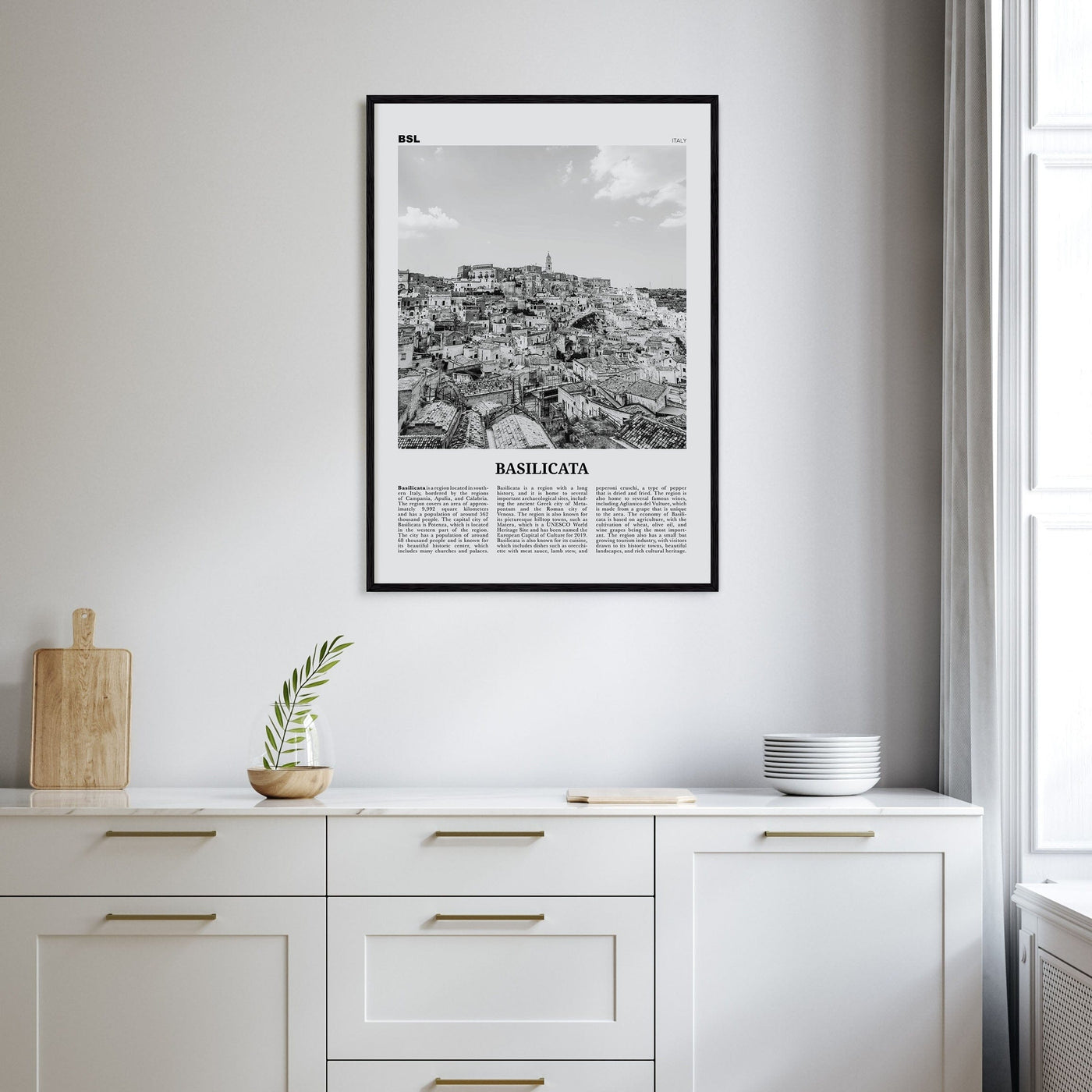 Basilicata Poster Nbourhood Travel B&W Poster