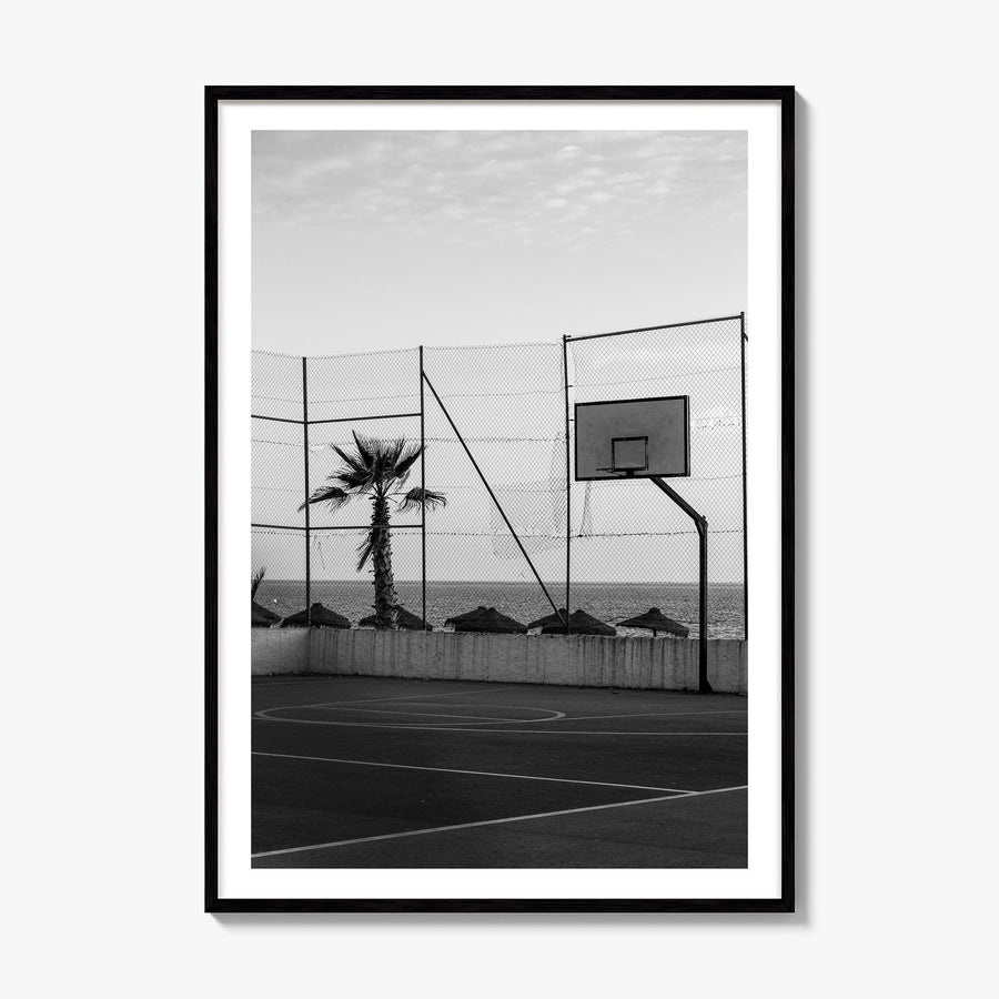 Basketball Court Photo No 3 Poster, framed poster mockup, white border