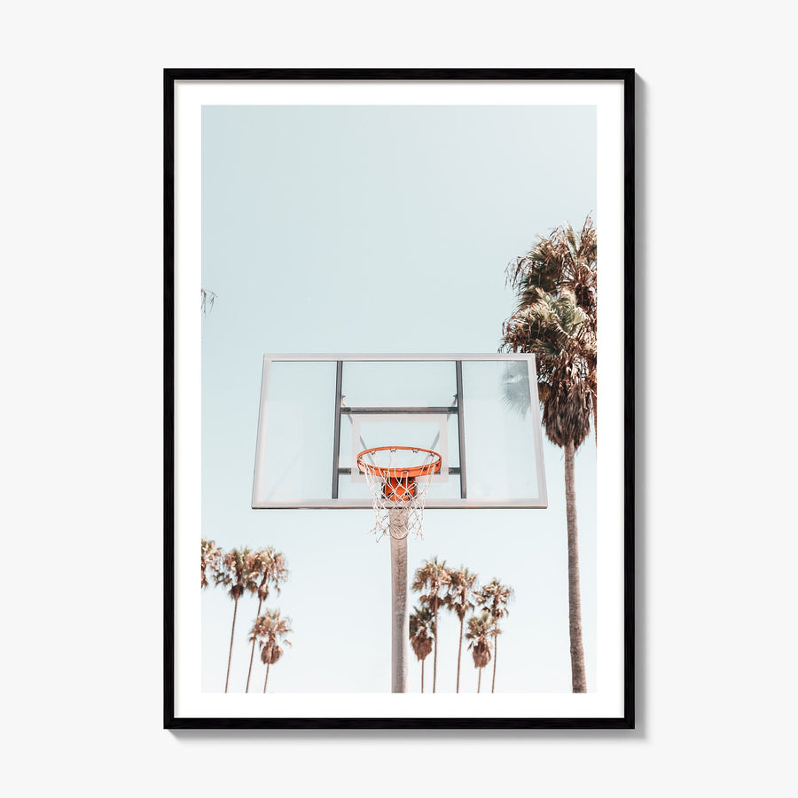 Basketball Court Photo No 2 Poster mockup with white border