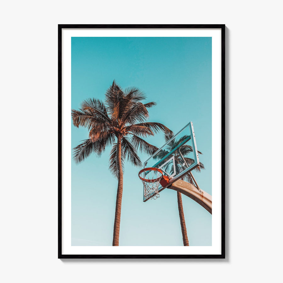 Basketball Court Photo No 4 Poster, framed poster mockup, white border
