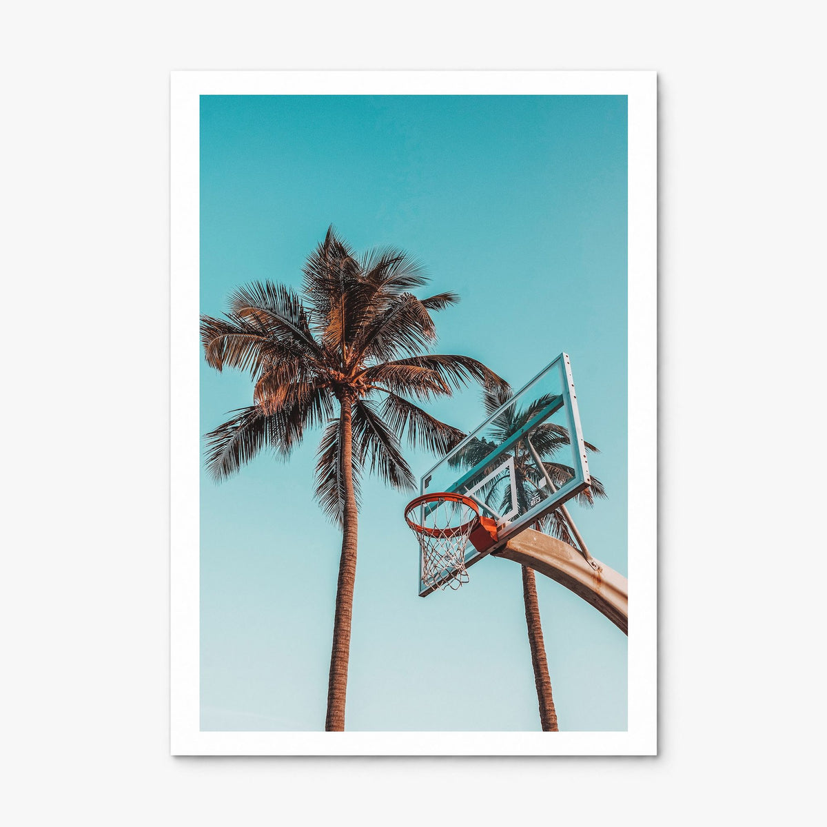 Basketball Court Photo No 4 Poster, print only (unframed), white border