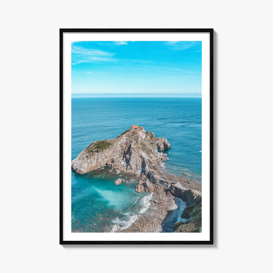 Basque Country colorful photo poster of Spain – vertical wall art, unframed print shown in interior mockup