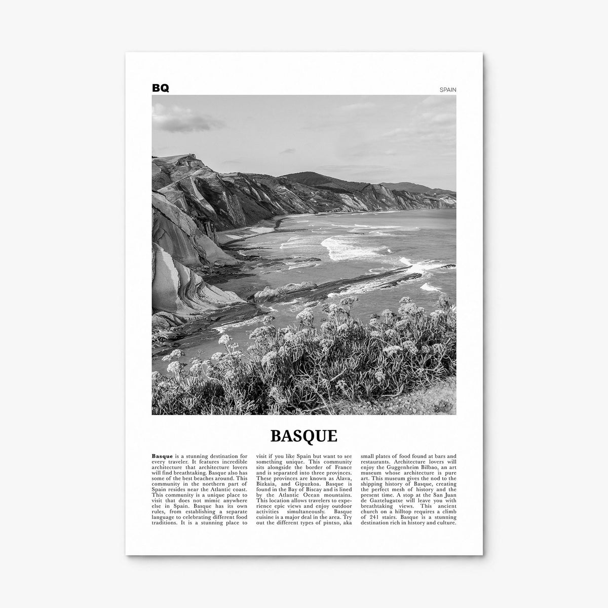 Basque Country Newspaper Poster, print only (unframed)
