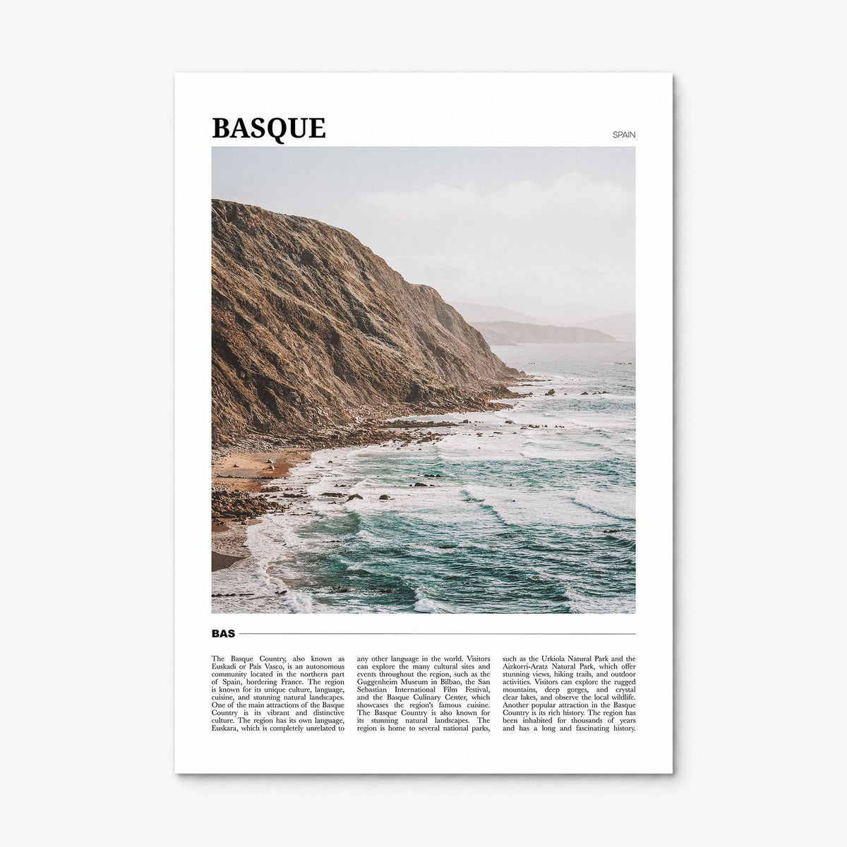 Basque Country Travel No 2 Poster, print only (unframed)