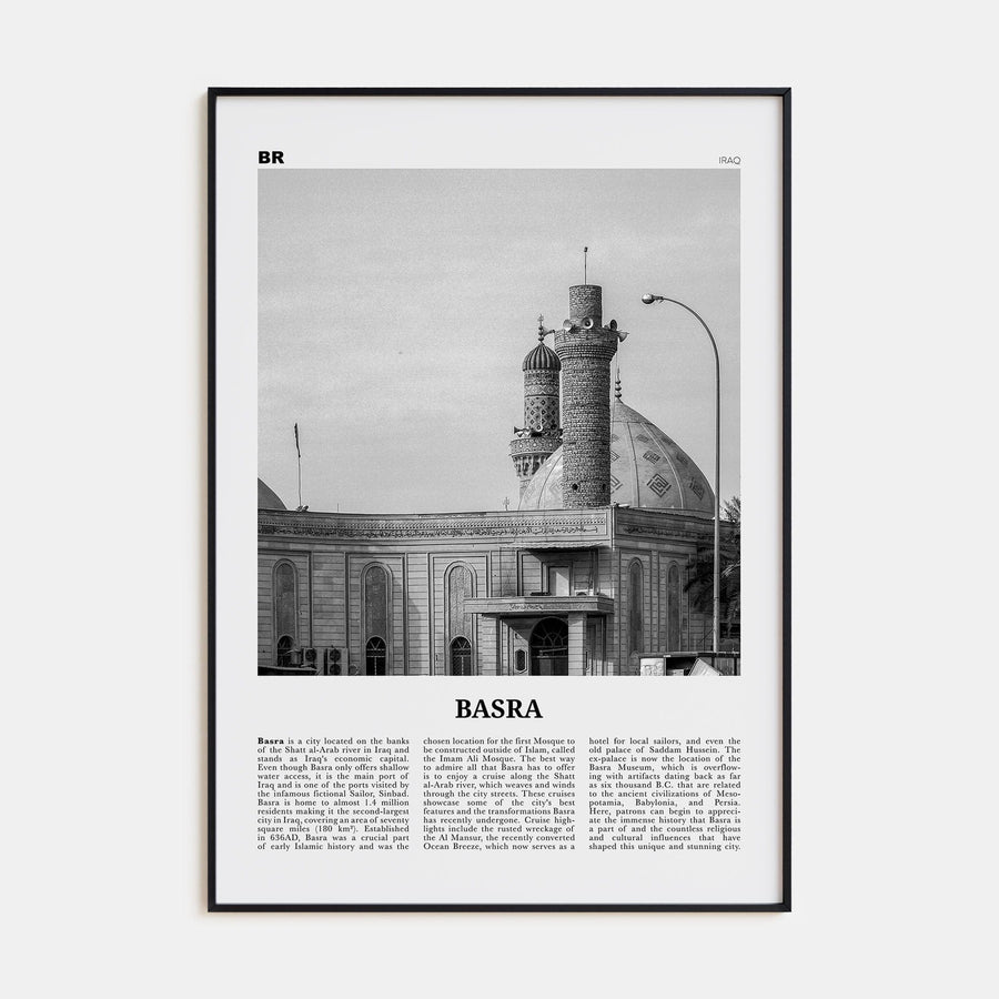 Basra Poster None / 8x12 in Nbourhood Travel B&W Poster