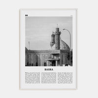 Basra Poster White Wood / 8x12 in Nbourhood Travel B&W Poster