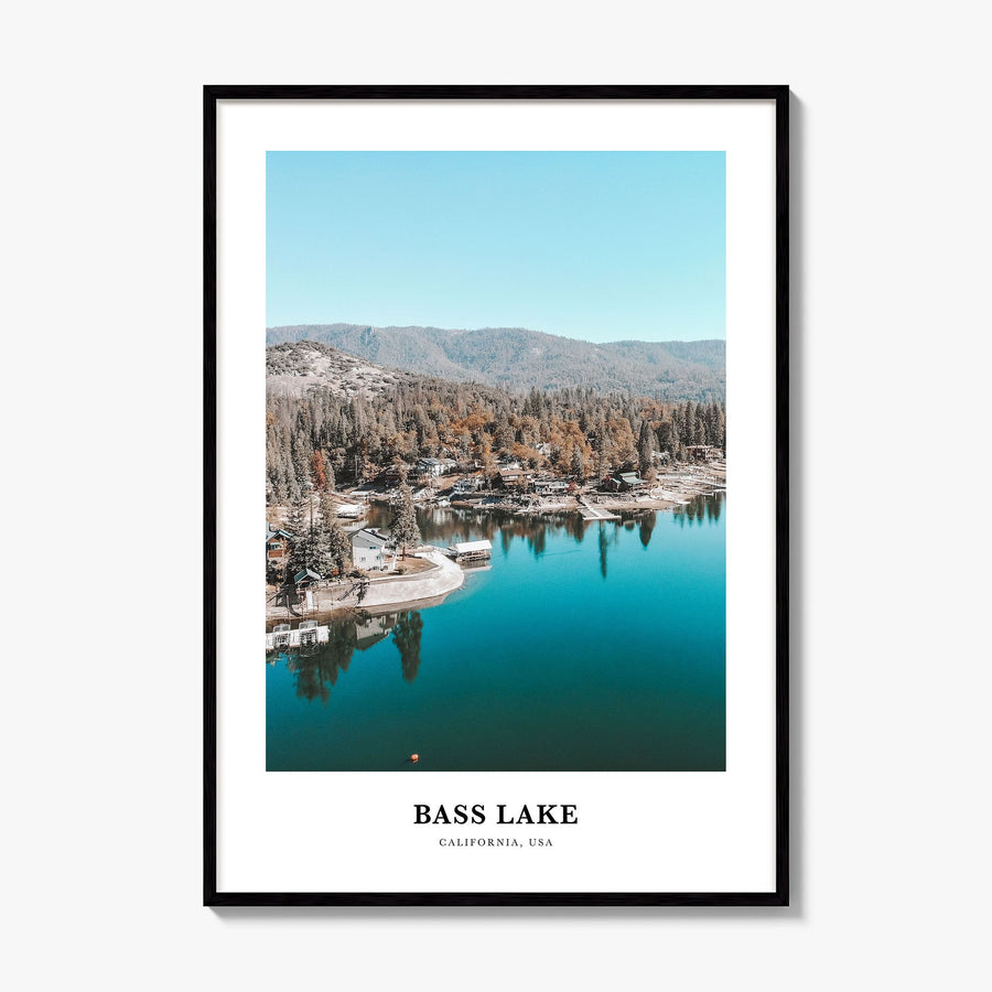 Bass Lake Classic Poster, framed poster mockup