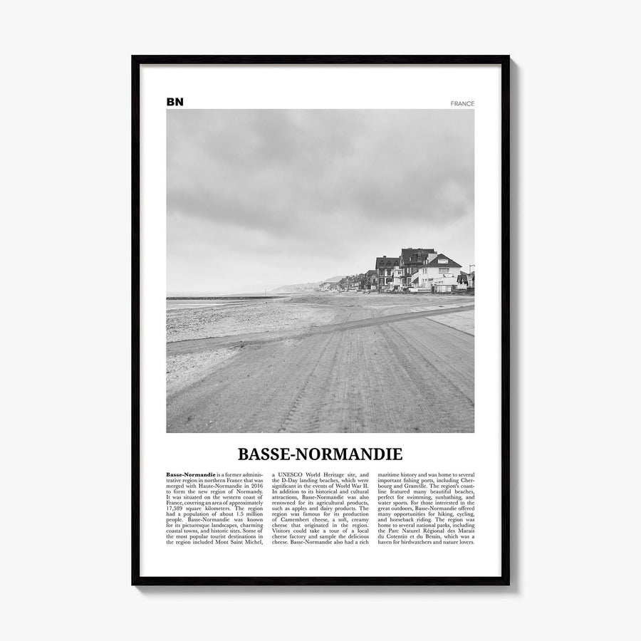 Basse-Normandie Newspaper Poster, framed poster mockup