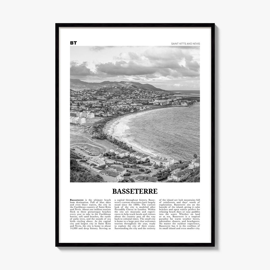 Basseterre Newspaper Poster, framed poster mockup