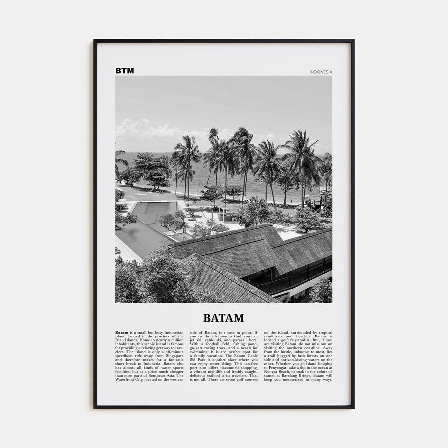 Batam Poster None / 8x12 in Nbourhood Travel B&W Poster