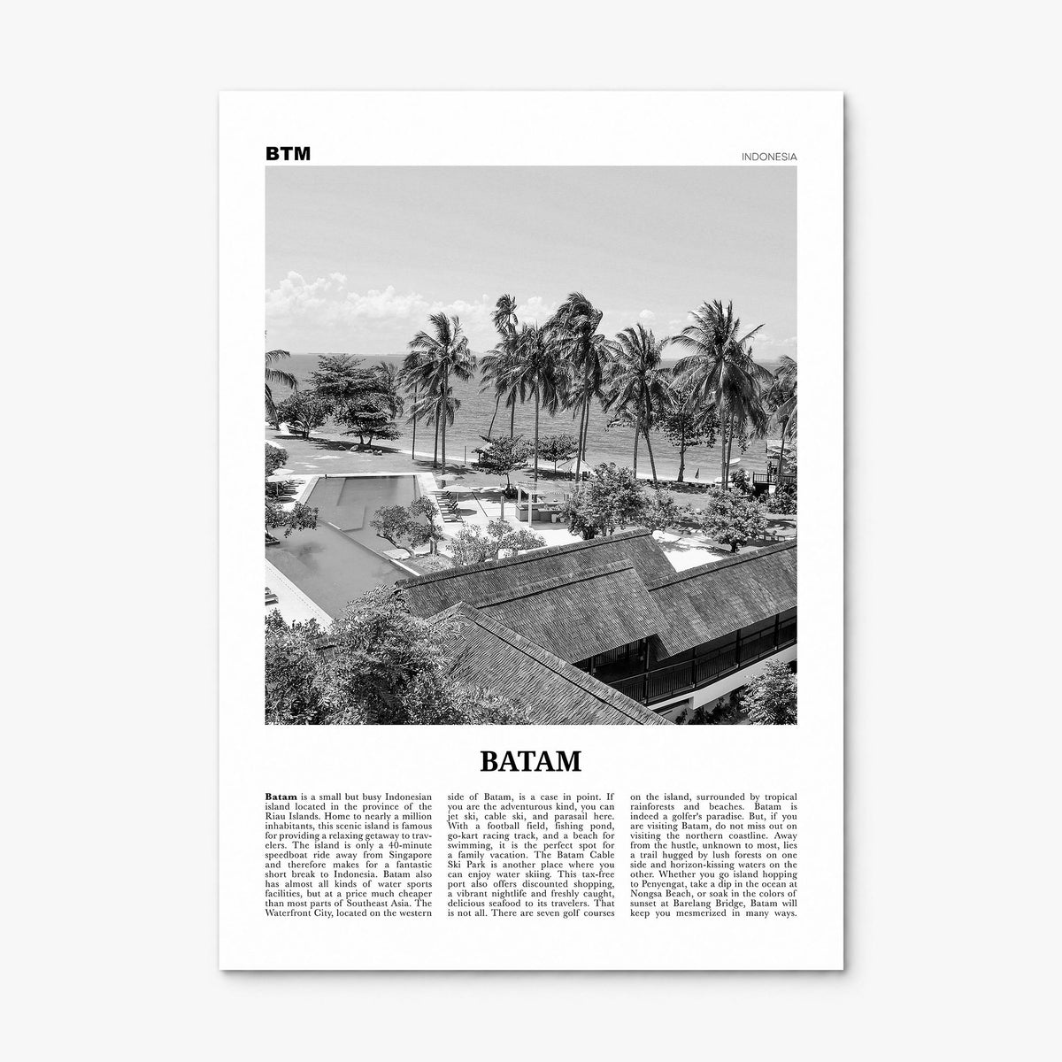 Batam Newspaper Poster, print only (unframed)