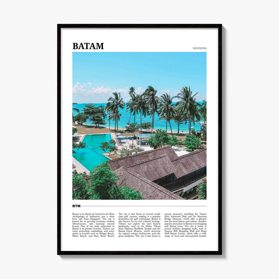 Batam Travel Poster, framed poster mockup