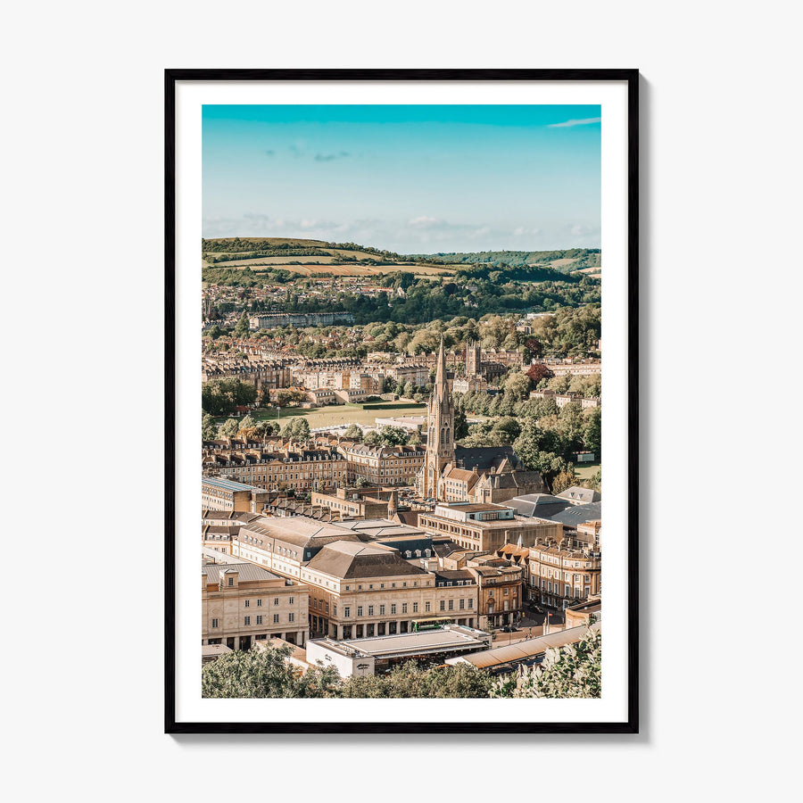 Bath Photo Poster, framed poster mockup, white border