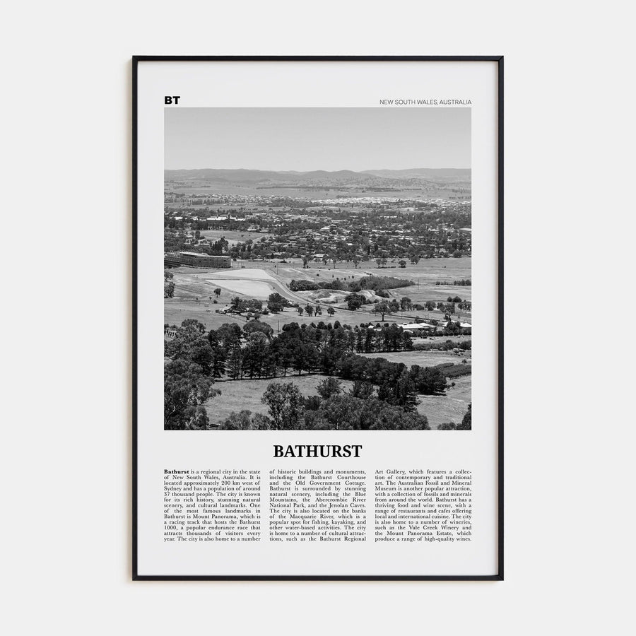 Bathurst Poster None / 8x12 in Nbourhood Travel B&W Poster