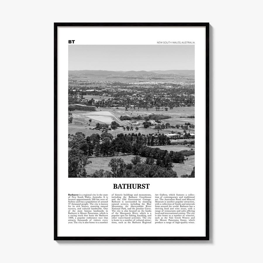 Bathurst Newspaper Poster, framed poster mockup