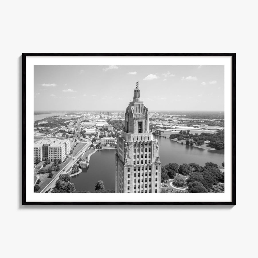 Baton Rouge Photo Poster, framed poster mockup, white border