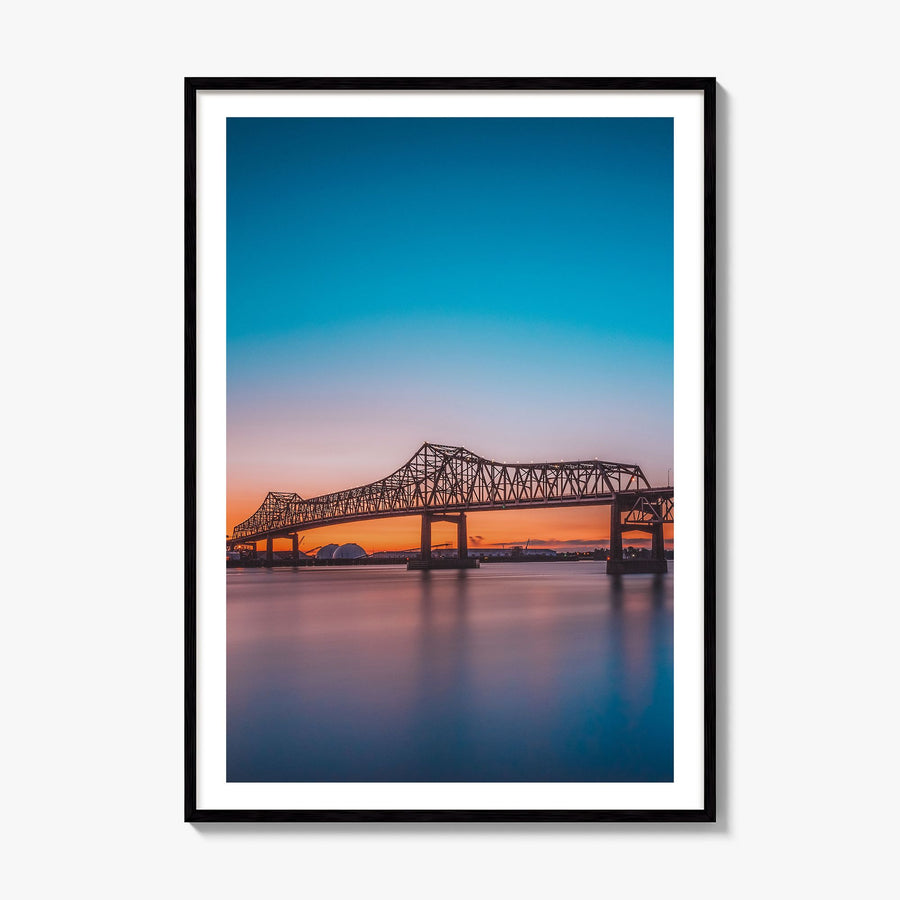 Baton Rouge Photo No 2 Poster, framed poster mockup, white border