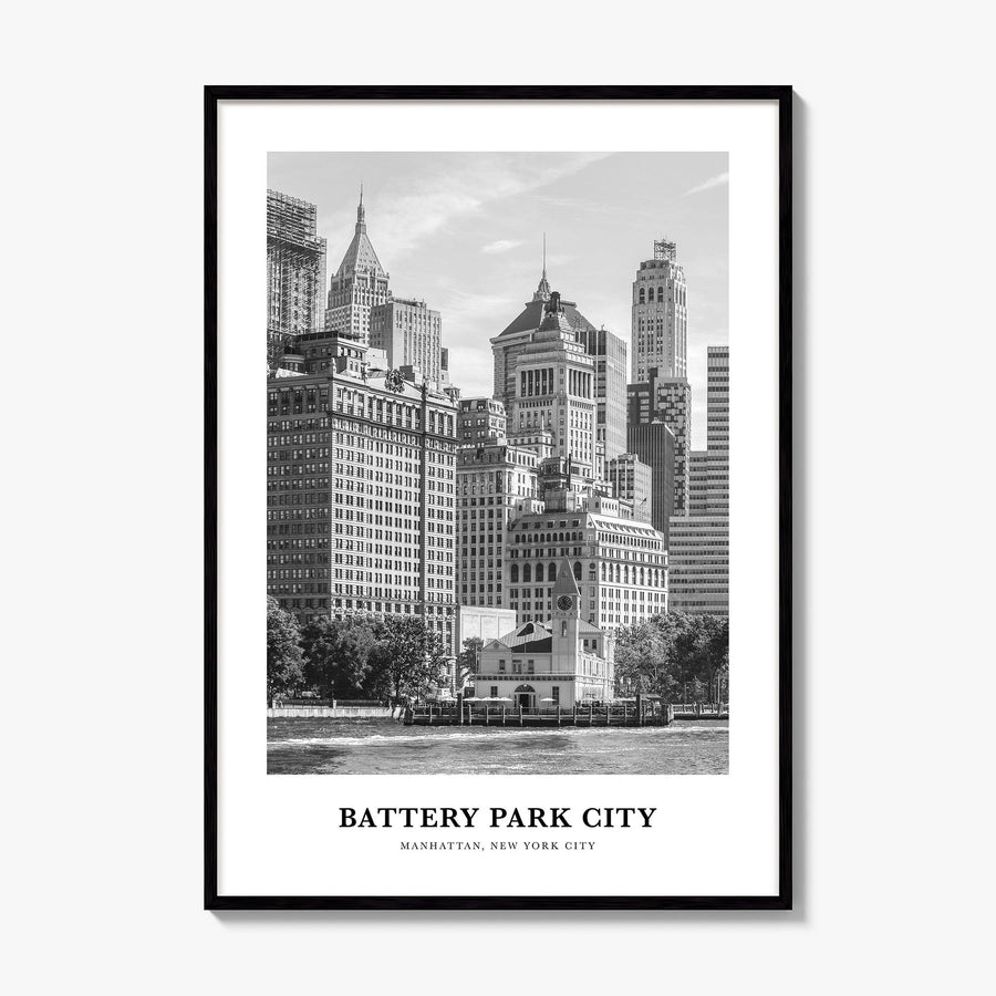 Battery Park City Classic Poster, framed poster mockup