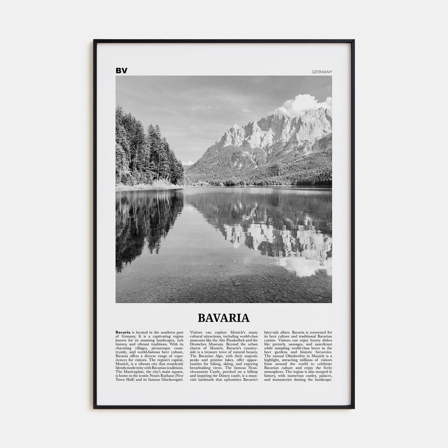 Bavaria Poster None / 8x12 in Nbourhood Travel B&W Poster