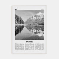 Bavaria Poster White Wood / 8x12 in Nbourhood Travel B&W Poster