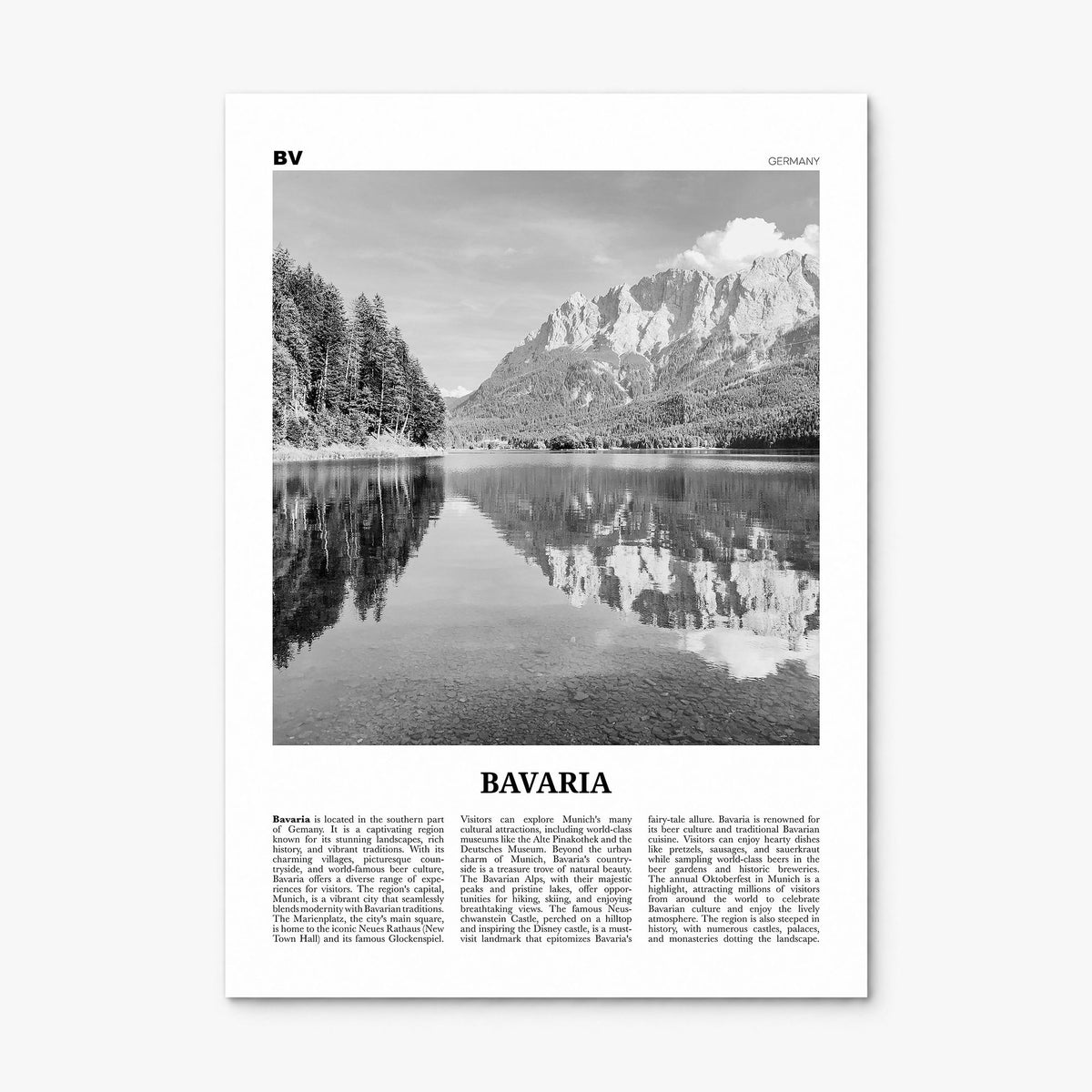 Bavaria Newspaper Poster, print only (unframed)