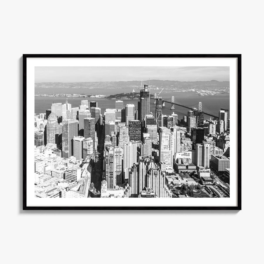 Bay Area Photo Poster, framed poster mockup, white border