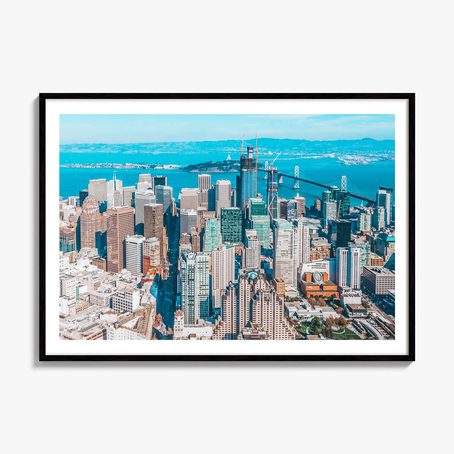 Bay Area Photo No 1 Poster, framed poster mockup, white border