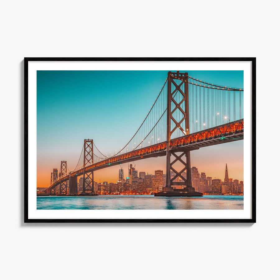 Bay Area Photo No 2 Poster, framed poster mockup, white border