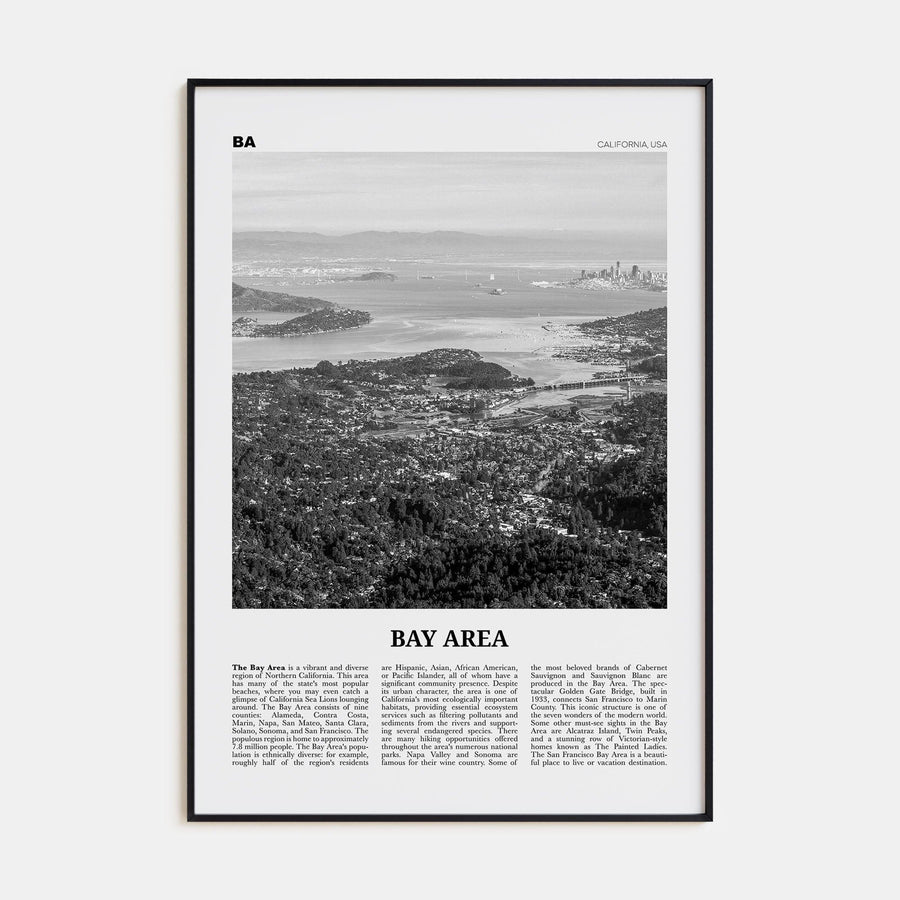 Bay Area No 2 Poster None / 8x12 in Nbourhood Travel B&W Poster