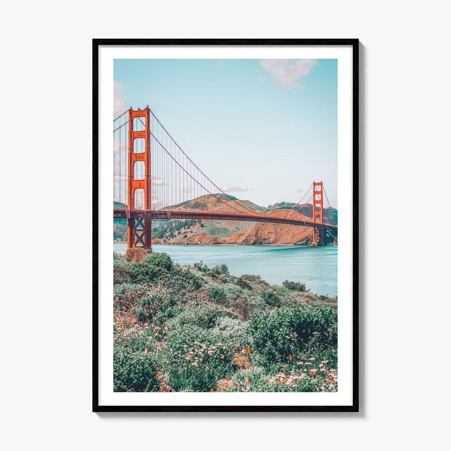 Bay Area Photo No 3 Poster, framed poster mockup, white border