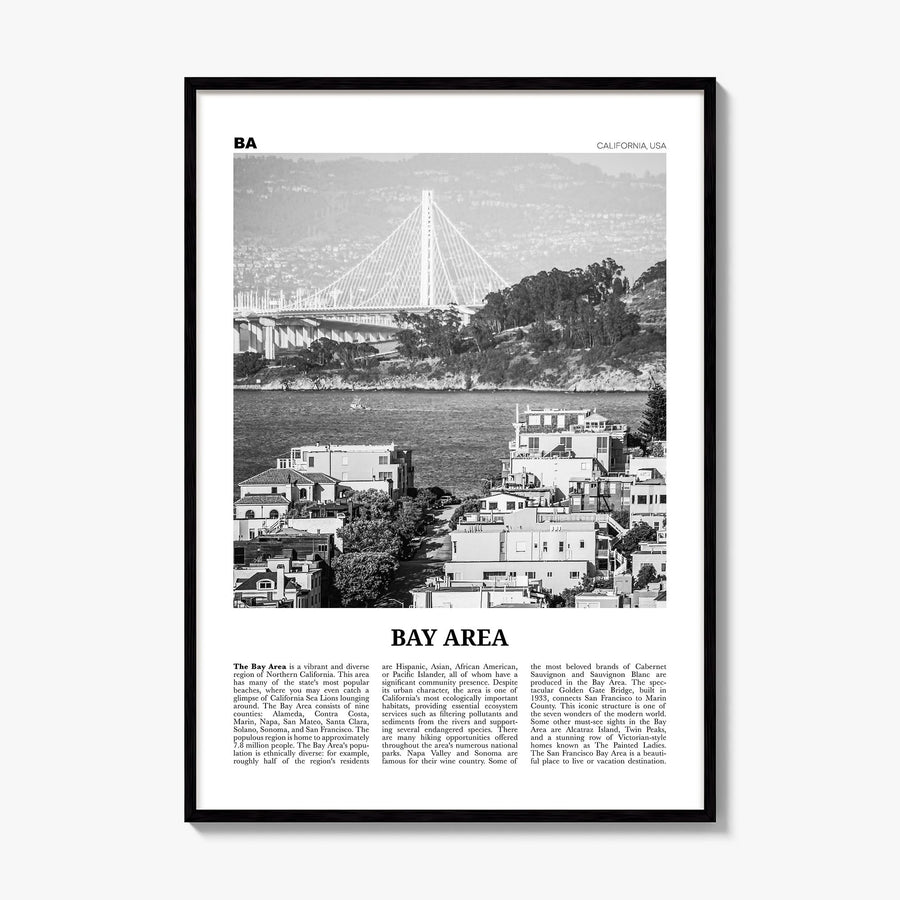 Bay Area Newspaper No 1 Poster, framed poster mockup