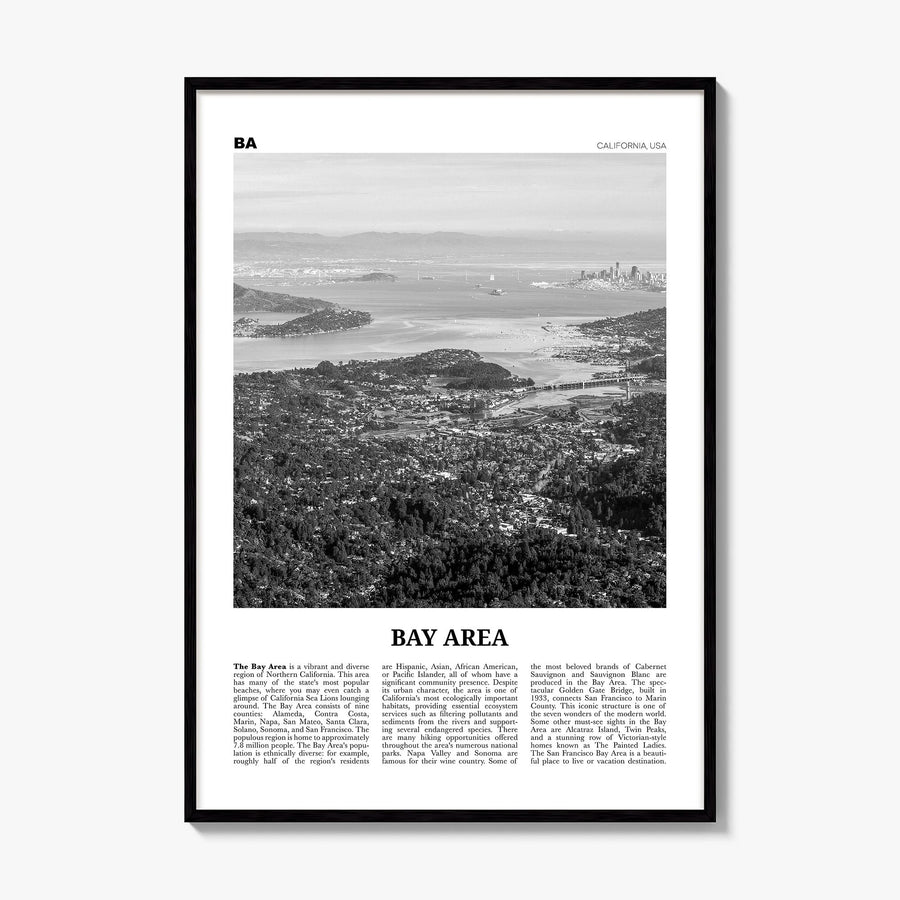Bay Area Newspaper No 2 Poster, framed poster mockup