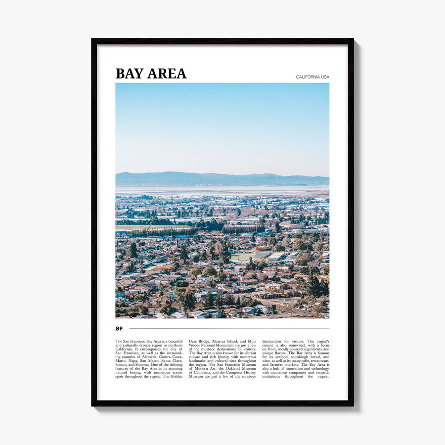 Bay Area Travel No 1 Poster, framed poster mockup