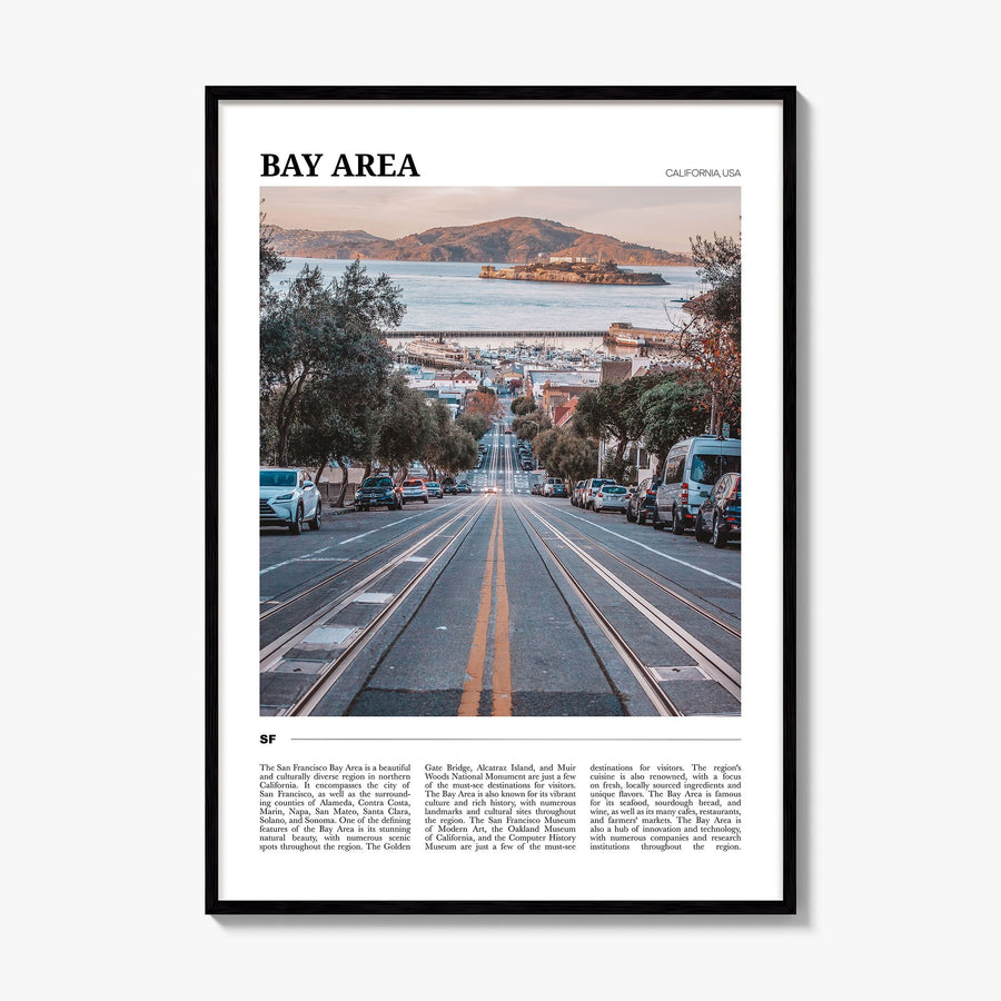Bay Area Travel No 2 Poster, framed poster mockup
