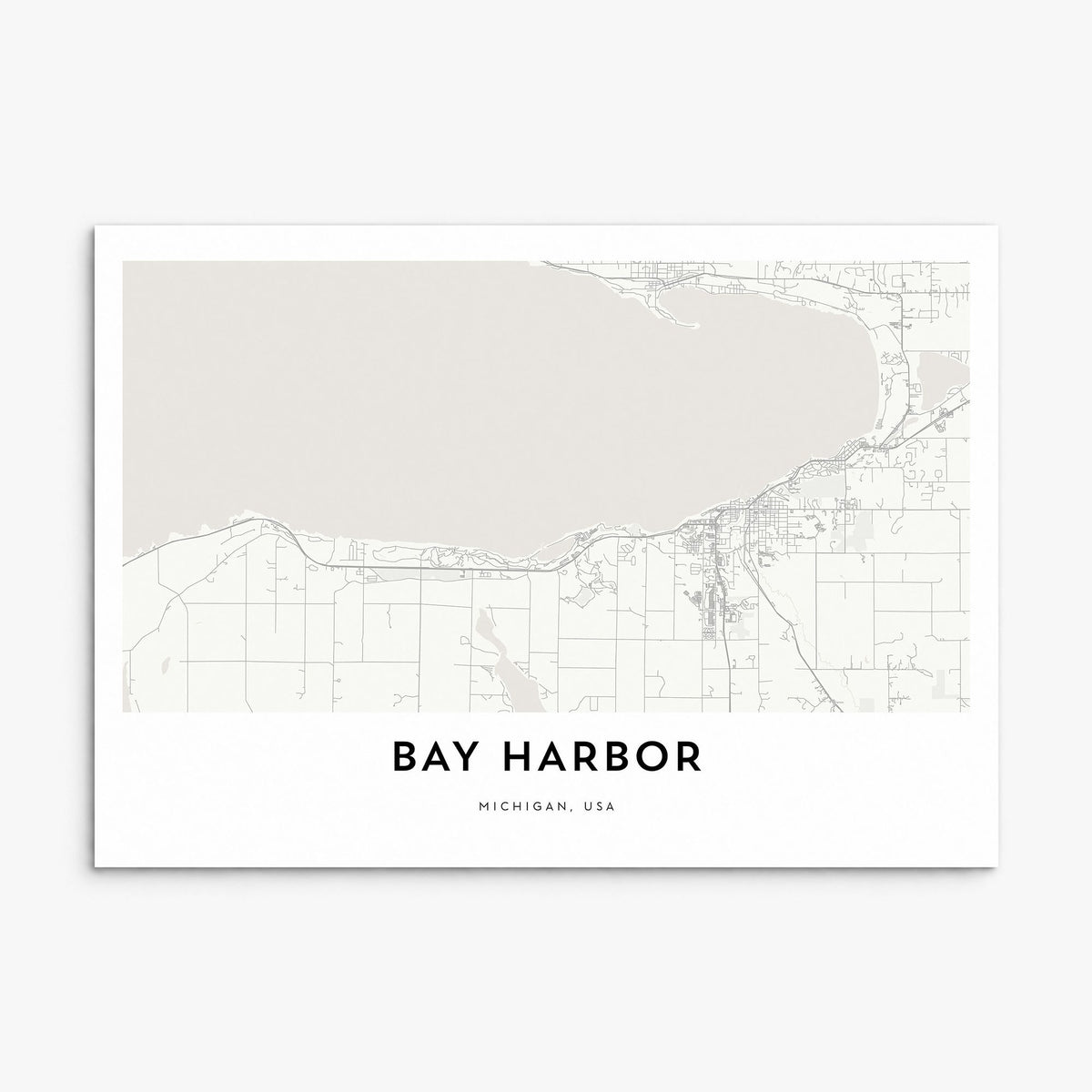 Bay Harbor Map Poster, print only (unframed)