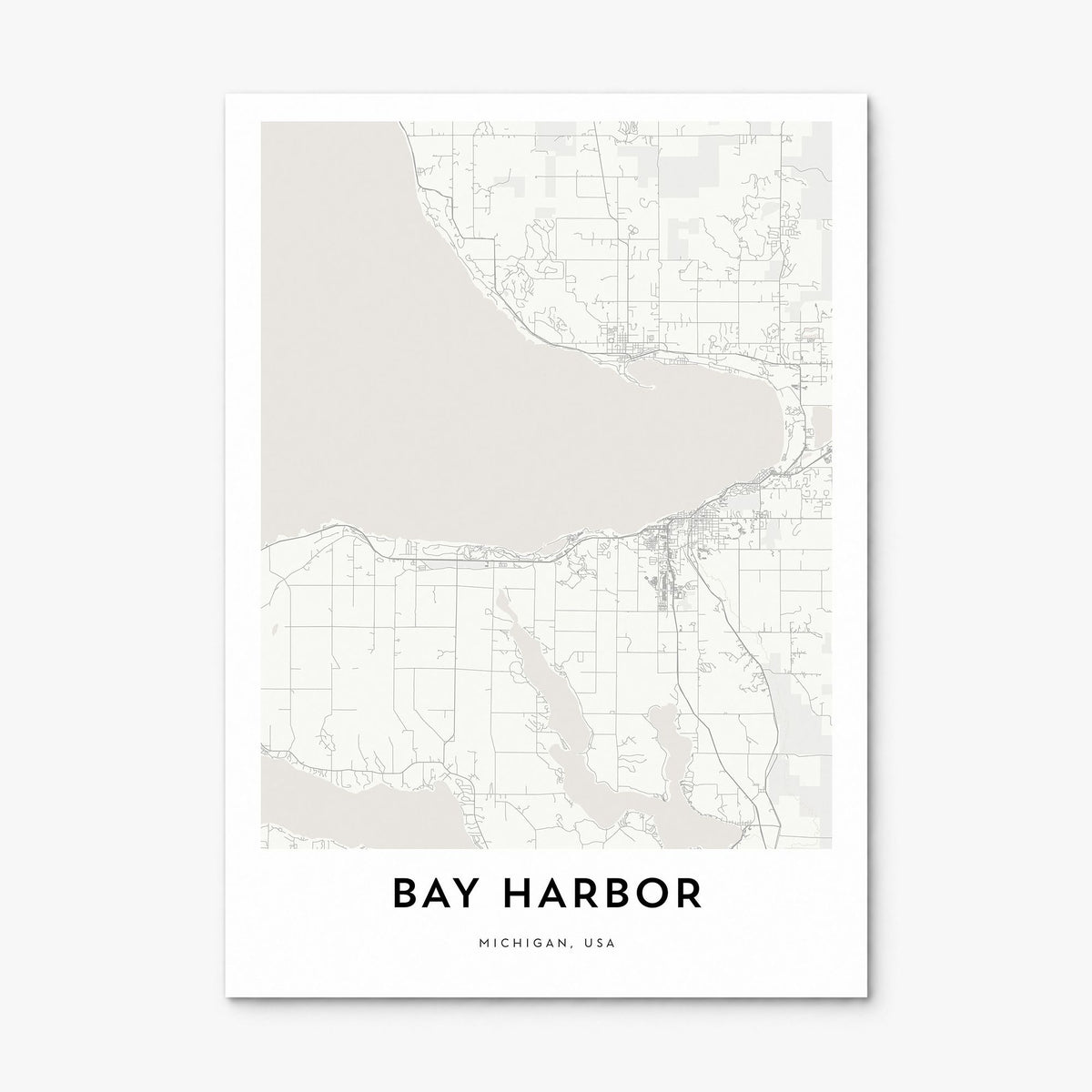 Bay Harbor Map Poster, print only (unframed)