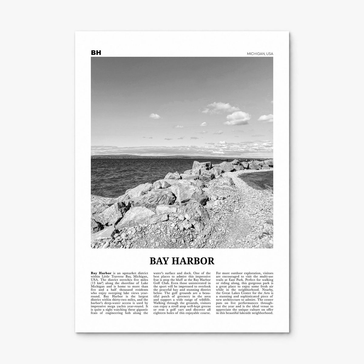 Bay Harbor Newspaper Poster, print only (unframed)